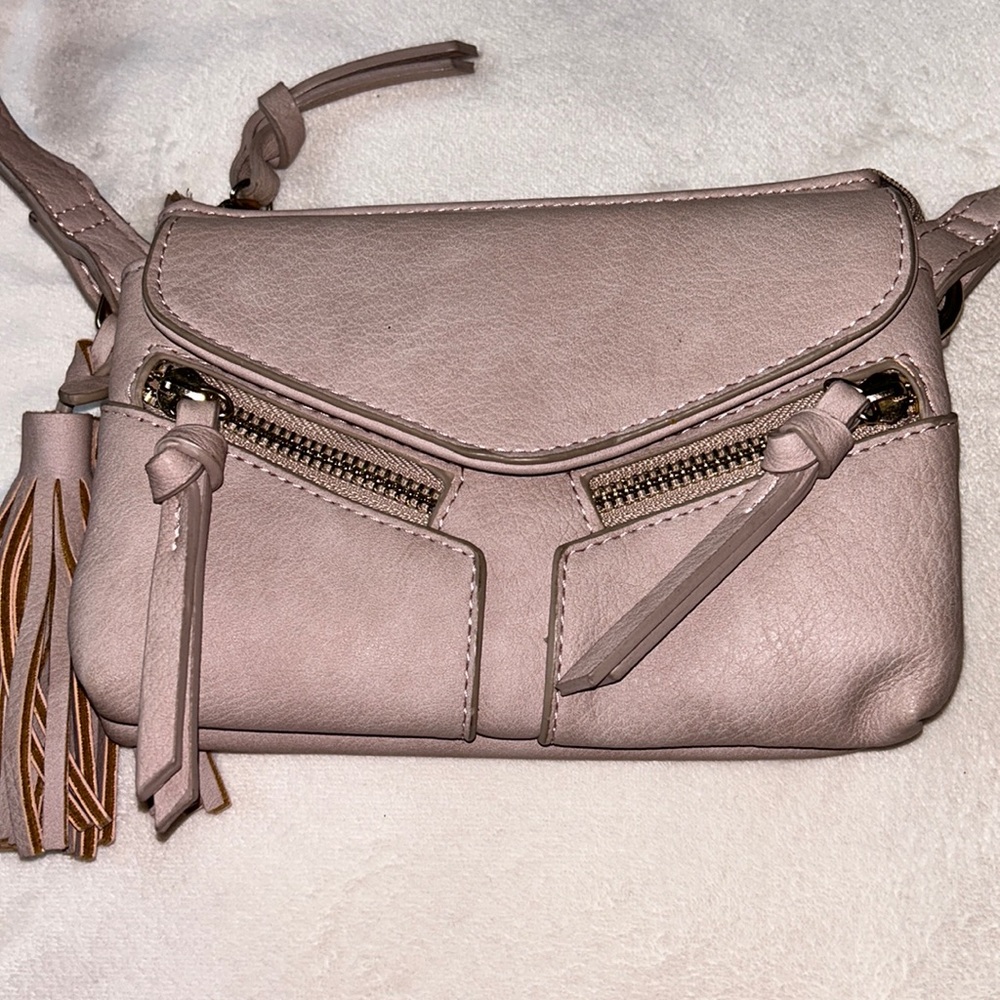 Violet Ray Rose Crossbody Bag with Tassle